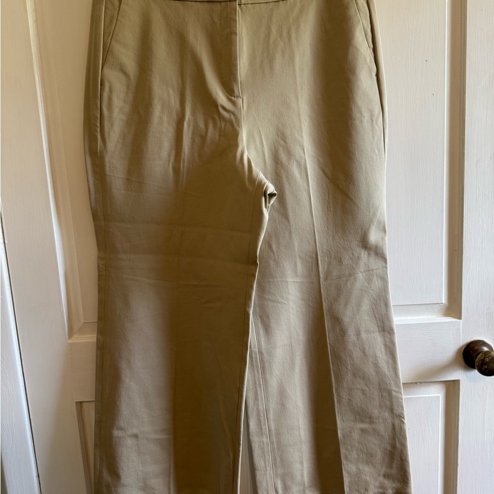 J. Crew Wide-Leg Pants in Light Khaki